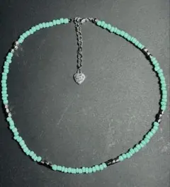 ハンドメイド ミントグリーン ネックレス