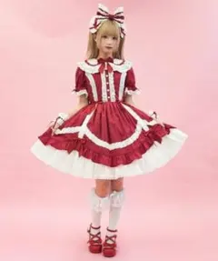 れ*ー様 axes femme kawaii 赤チェック ジャンパースカート ヘ - メルカリ