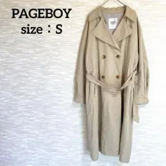 ページボーイ PAGEBOY ロングトレンチコート【S】alicia ゆったり