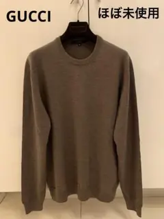 美品　GUCCI ブラック 薄手コットンクルーネックセーター M 美品 GUCCI ブラック 薄手コットンクルーネックセーター M - メルカリ