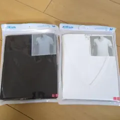 ユニクロ　エアリズム　Vネック　半袖　2枚セット　M