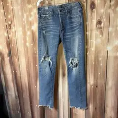 goa ゴア ダメージ加工ライトブルーデニムパンツ ジーンズのサムネイル