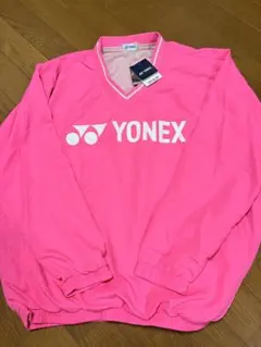 【新品】タグ付きYONEX ヨネックス ユニ裏地付きブレーカー ネオンピンク Lのサムネイル
