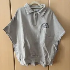 GENTIL グレー ジップアップ ベスト