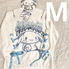 【新品未使用】タグ付き　シナモン　サブカル系　　袖レースアップ肩ジップトレーナー