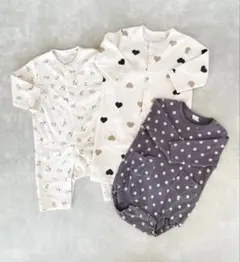 ベビーロンパース３点セット　60〜70cm