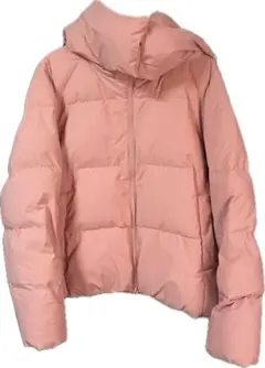 GU フード付きピンクダウンジャケット