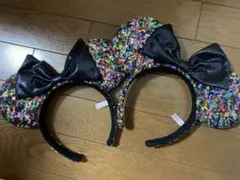 ディズニー　カチューシャ カラフルスパンコール　ミニー