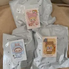 popbean Fluffy &Cozy ぬいぐるみペンダント 3点セット