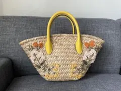 【本日まで値下げ中】ZARA 刺繍入り　カゴバッグ