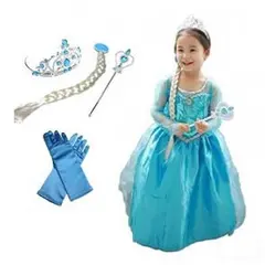 ☆歳末フェア☆ アナと雪の女王風　子供コス　5点セット