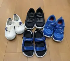 子供靴 4点セット 上履き スニーカー サンダル まとめ売り 17cm-18cm