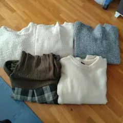 レディースニットセーター まとめ売りセット 5点  М、Lサイズ