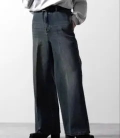 CLEL ヴィンテージデザインフレアデニム S ヴィンテージブルー