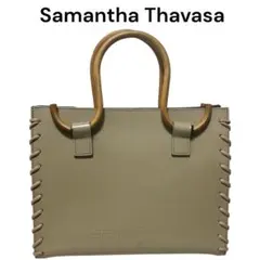 ✨️希少✨️Samantha Thavasaサマンサタバサウッドハンドルハンドバッグ