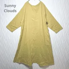 サニークラウズ リネン混ワンピース 3L 大きいサイズ ゆったり ナチュラル