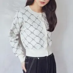 zG958【F】earth music&ecology リブ裾 前開き 小柄