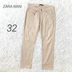 ザラ ZARA テーパードパンツ チノパン 32 ストレート シンプルのサムネイル