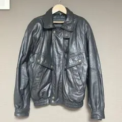 レザージャケット　希少　Lサイズ　ラム　かっこいい