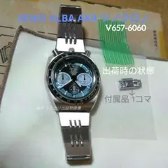 SEIKO ALBA AKA クロノグラフ ツノクロノ 腕時計　電池交換済 SEIKO ALBA AKA クロノグラフ ツノクロノ 腕時計 電池交換済 - メルカリ
