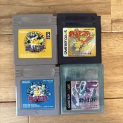 ポケモン　青 黄色　金 クリスタル 4点セット