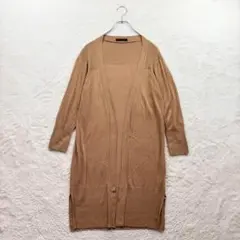 ♡ブージュルード【M】茶色 ロングカーディガン サイドスリット 春夏のサムネイル