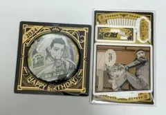 尾形百之助 バースデー　缶バッジ アクリルスタンド（ジオラマフィギュア）　セット