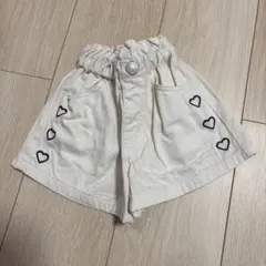 ハート刺繍付きホワイトパンツ 90 アプレレクール