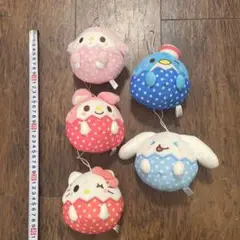 サンリオ　ゆるかわ　エッグスタイルカラフルぬいぐるみ　5点セット