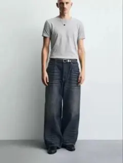 【公式サイト完売】ZARA バギーフィットデニムパンツ EUR34/JP28