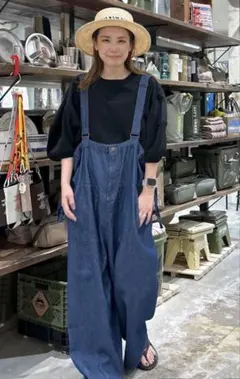 ニコアンド　てぃらさんプロデュース　デニムサロペット オーバーオールのサムネイル