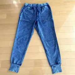 【未使用品】GU デニムスウェットイージーパンツ　S