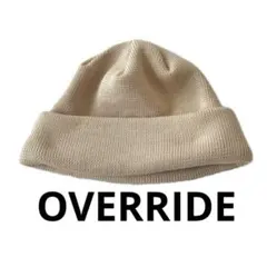 OVERRIDE ニット帽 ビーニー ベージュ