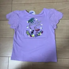 アナスイミニ　ネコリゾート刺繍Tシャツ　130