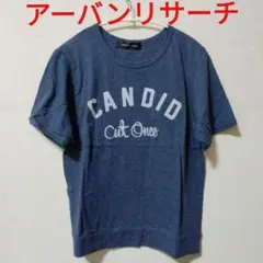 URBAN RESEARCH 半袖Tシャツ ブルー プルオーバー ロゴプリントのサムネイル