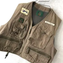 90s カールヘルム フィッシャーマンベスト ヴィンテージ 希少 ブラウン Mのサムネイル