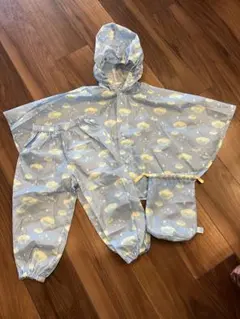 【90】レインコート　上下セット DADWAY　レインパンチョ
