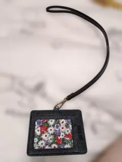 フェイラー〉ハイジ ストラップ付 パスケース ネイビー 新品・未使用