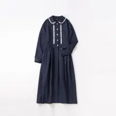Jane Marple ロゴレースドレス ネイビー