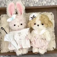 双子うさぎ アーティストベア 海外作家様 ハンドメイド ぬいぐるみ バニー 双子うさぎ アーティストベア 海外作家様 ハンドメイド ぬいぐるみ