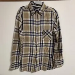 チェックシャツ ベージュ 古着 Right-on