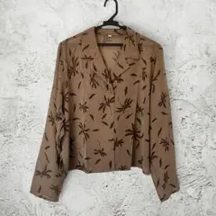 花柄 シフォンブラウス シアーシャツ vintage 昭和 레트로 ボタニカル