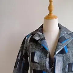 TRUNK ヒロココシノ 総柄ジャケット リブ ジップアップ