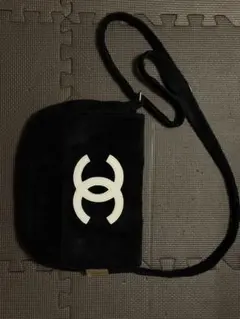 シャネル ノベルティ パイル地ショルダーバッグ ブラック CHANEL（シャネル） ココマーク パイル地 ノベルティ ショルダーバッグ