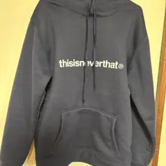 thisisneverthat ネイビー ロゴパーカー