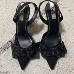 ZARA ザラ リボンヒール 22.5cm