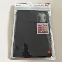 140　UNIQLO　ヒートテック　子供　キッズ　Uネック　半袖　黒　ブラック
