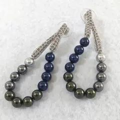 ◎極上品◎スワロフスキー　フープピアス　パール　マルチカラー