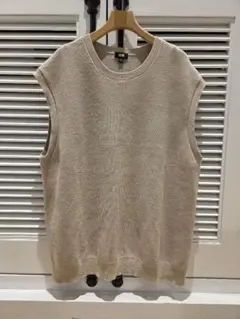 ウォッシャブルオーバーサイズニットベスト　XL