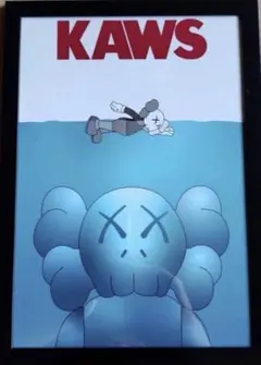 KAWS アートポスター 額縁付き インテリア 壁掛け　フォトフレーム　壁紙